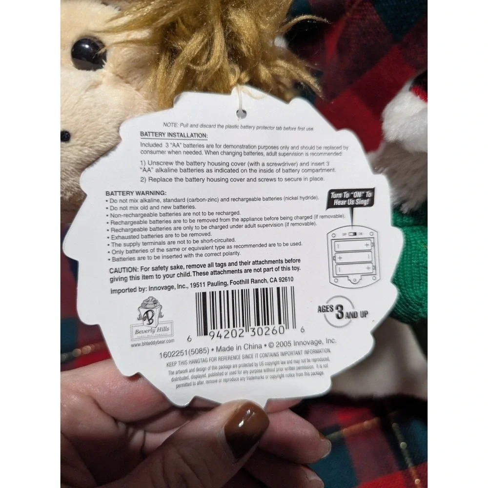 Christmas Singing Snow Pets Animated Musical Plush Dog &‎ Cat